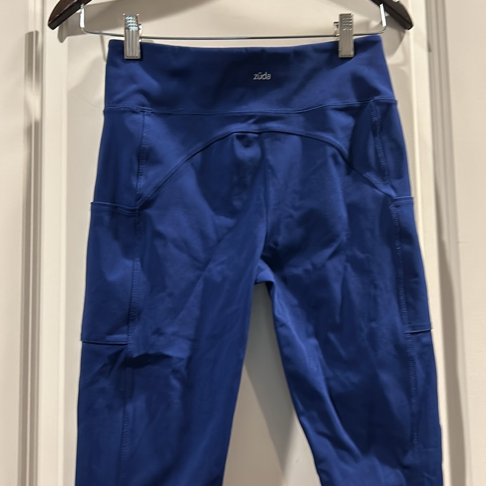 Zuda 20% Spandex super Support petite athletic crop leggings w/pockets size SP